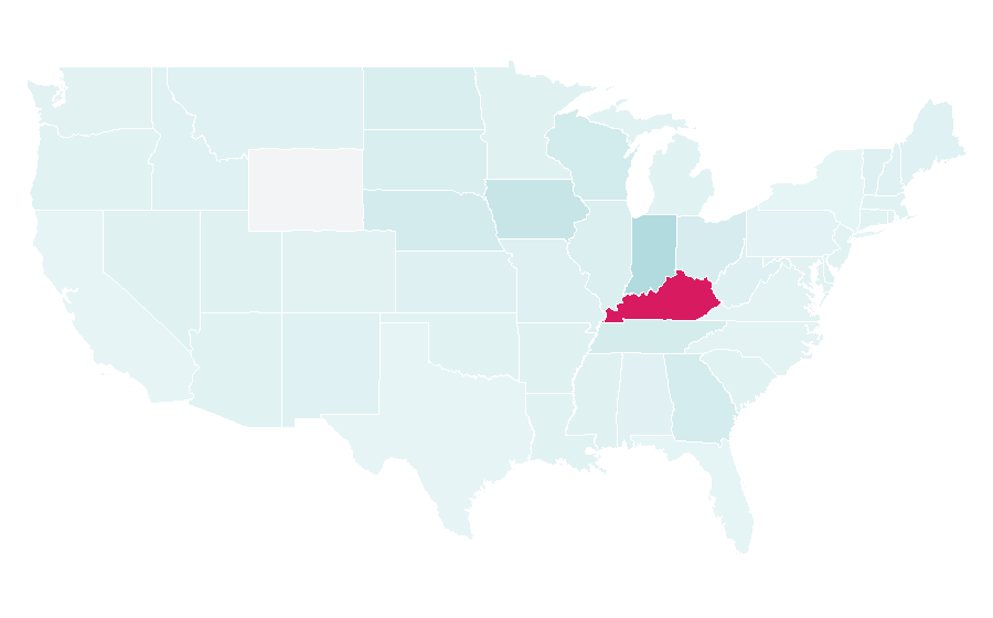 Affinity by region — National Farm Machinery Show, United States