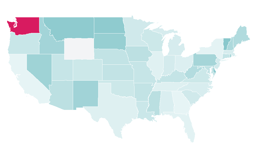 Affinity by region — National Football League Kickoff game, United States