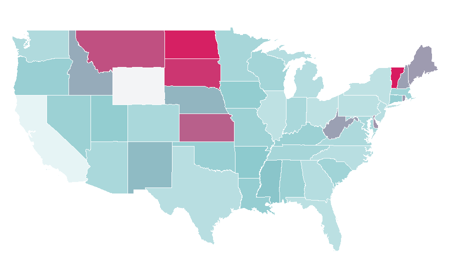Affinity by region — National health insurance, United States