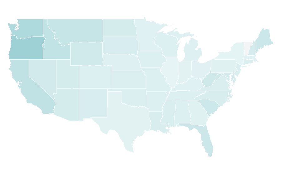 Affinity by region — National Oceanic and Atmospheric Administration, United States