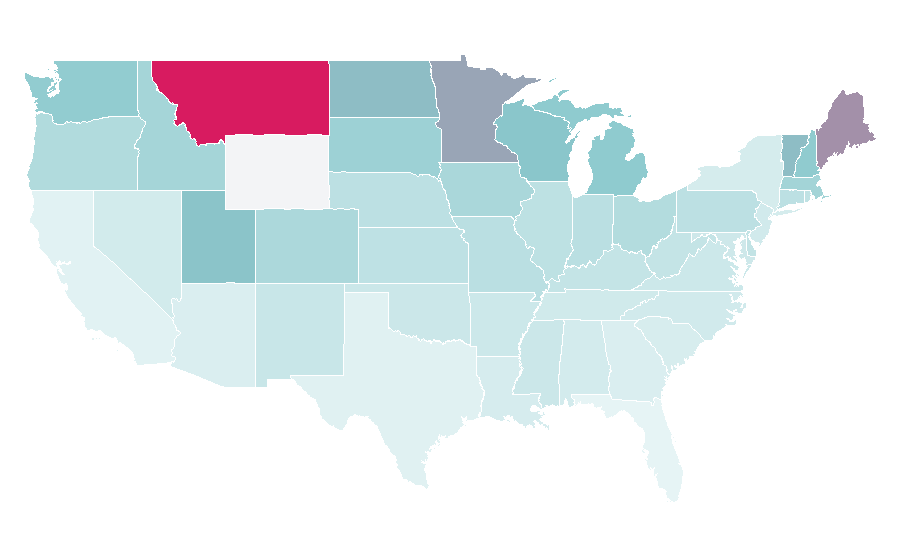 Affinity by region — National Parks of Canada, United States