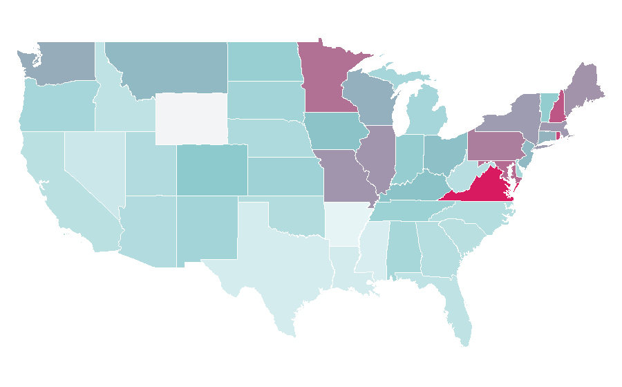 Affinity by region — National Review, United States