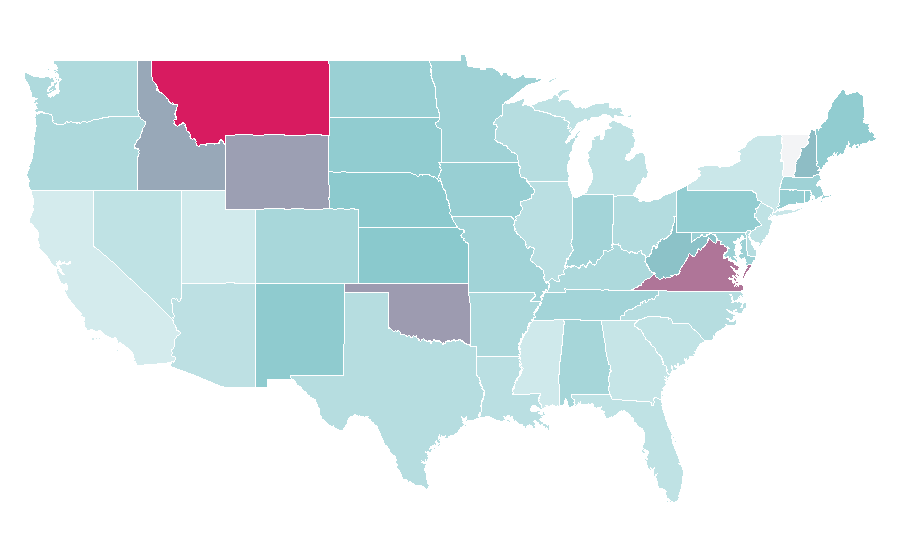 Affinity by region — National Rifle Association, United States