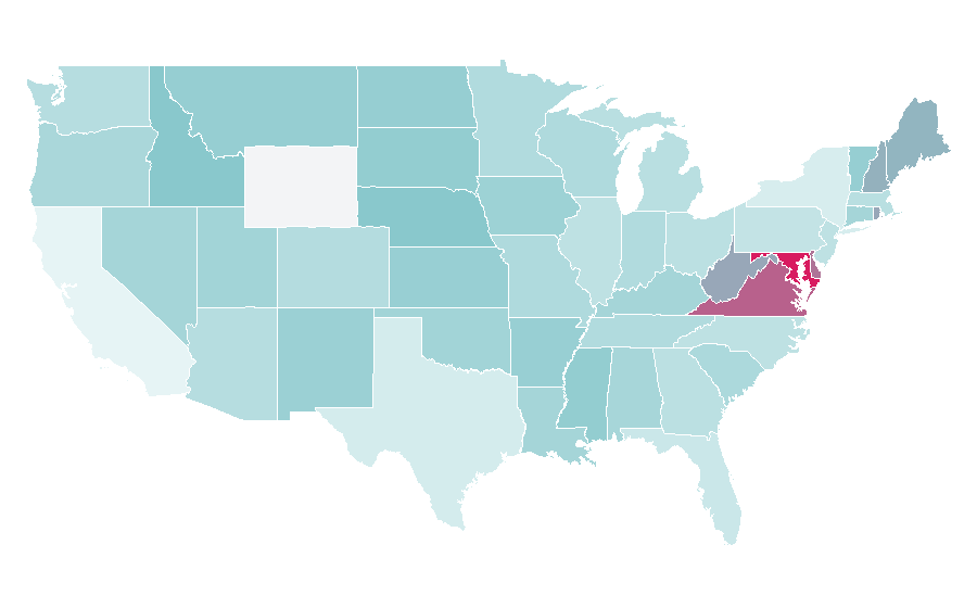 Affinity by region — National Zoological Park (United States), United States