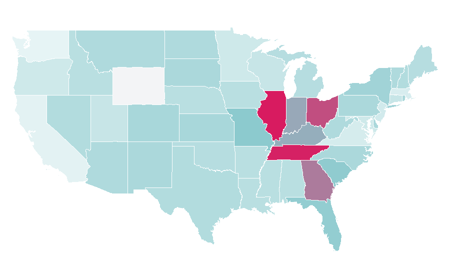 Affinity by region — Nation's Restaurant News, United States