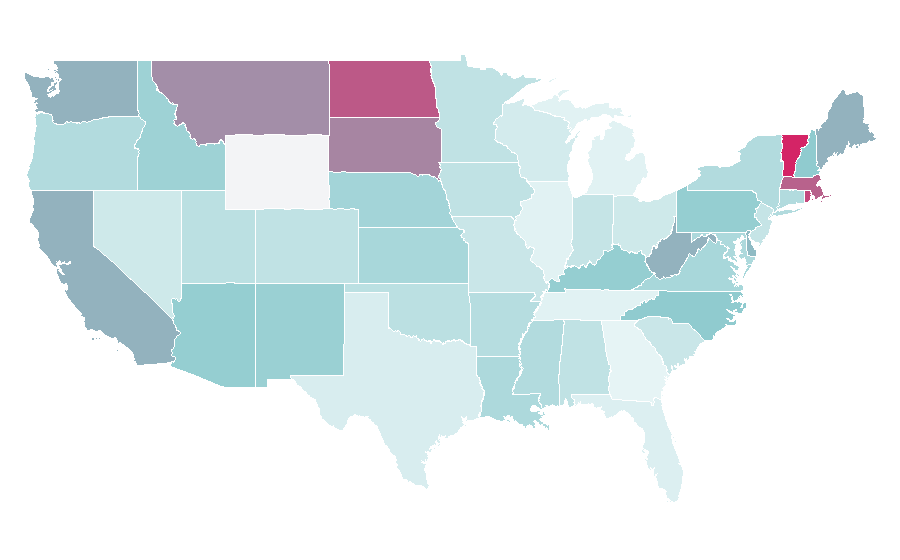Affinity by region — Natural philosophy, United States