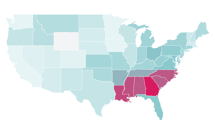 Affinity by region — Natural Soap, United States