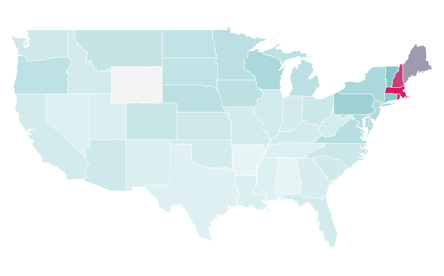 Affinity by region — NBC Sports, United States