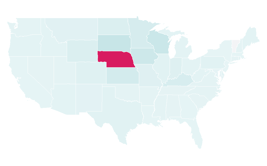 Affinity by region — NCAA Volleyball, United States