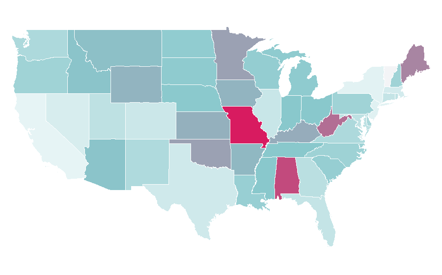 Affinity by region — NCIS (franchise), United States