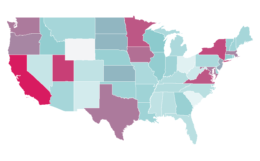 Afinidad por región — Neckline, Estados Unidos