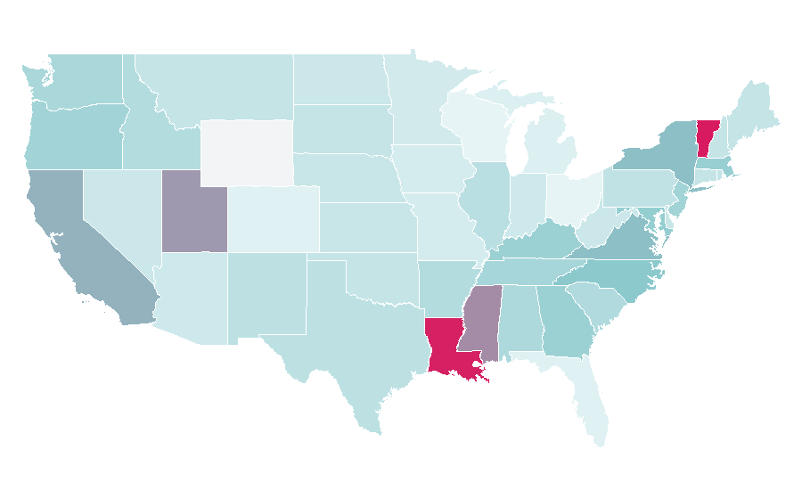 Affinity by region — Necktie, United States
