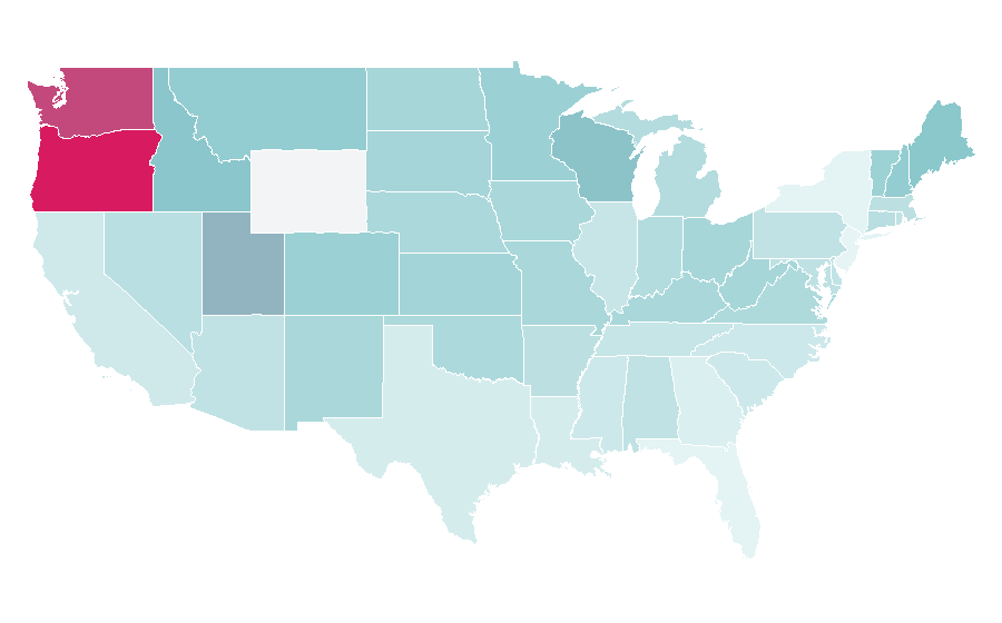 Affinity by region — Necromunda, United States
