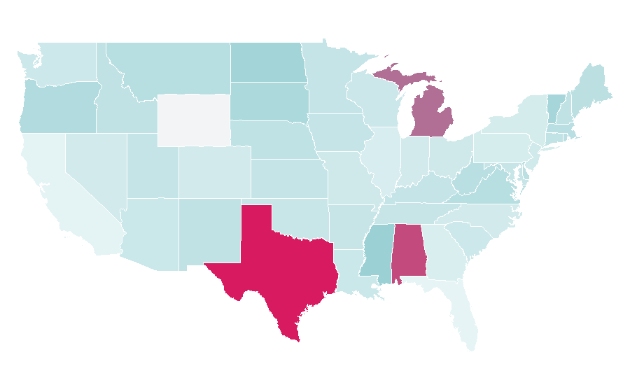 Affinity by region — Needlework, United States