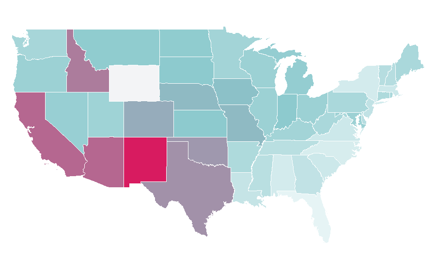 Affinity by region — Neighbors 2: Sorority Rising, United States