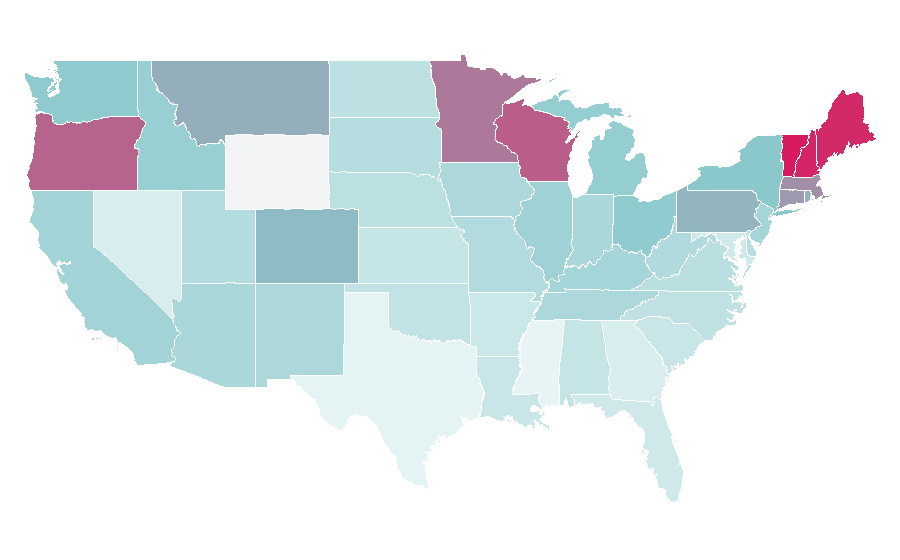Affinity by region — Neil Young, United States