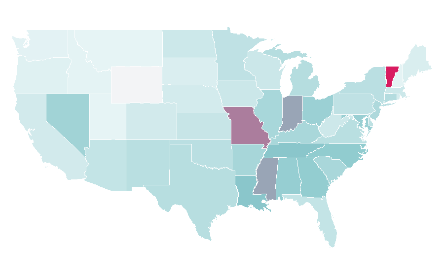 Affinity by region — Nelly, United States