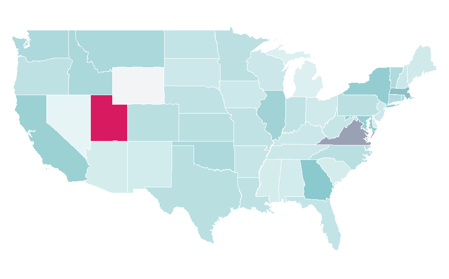 Affinity by region — Neoclassical architecture, United States