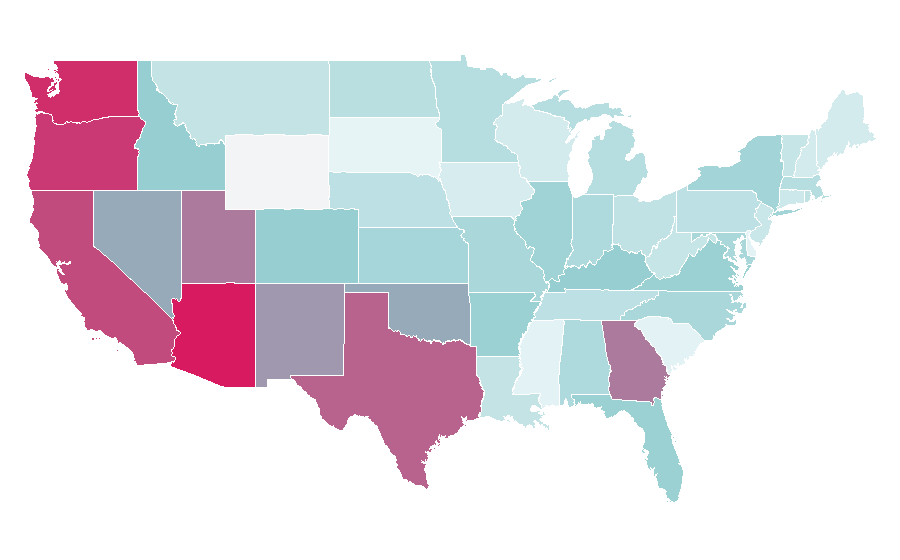 Affinity by region — Neon Genesis Evangelion, United States