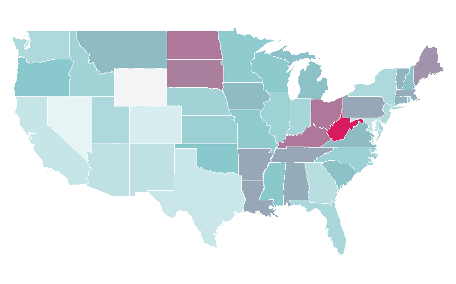 Affinity by region — Neoplasm, United States