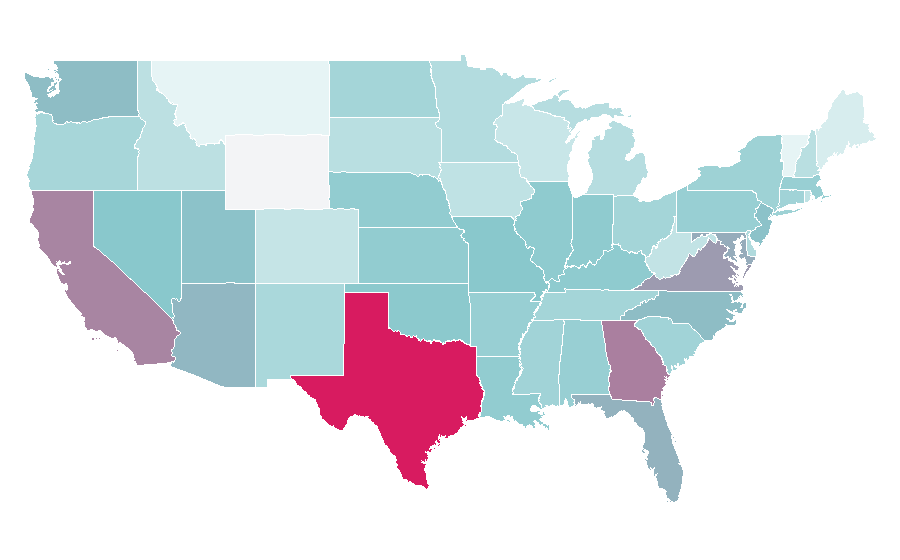 Affinité par région — Nerd, États-Unis