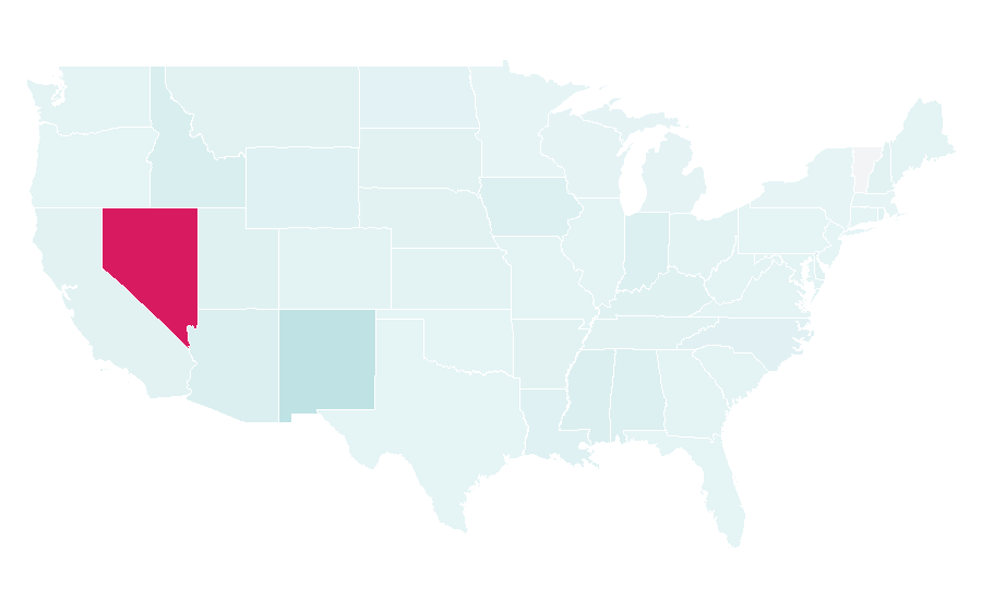 Affinity by region — Nevada Wolf Pack men's basketball, United States