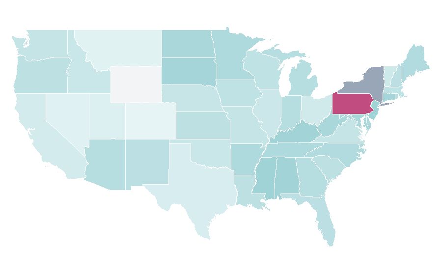 Affinity by region — New Amsterdam, United States