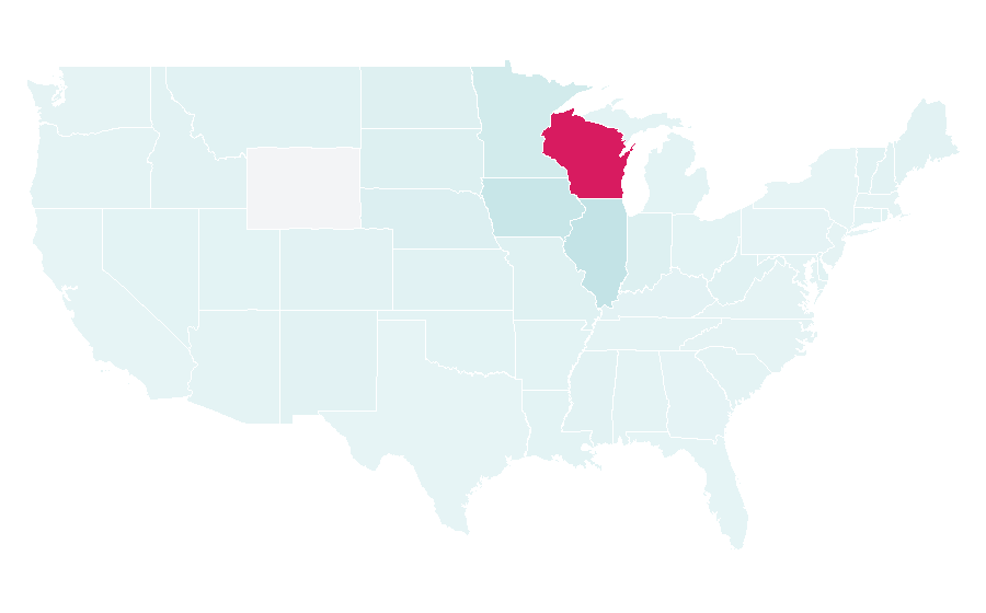Affinity by region — New Glarus Brewing Company, United States
