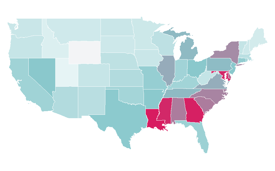 Affinity by region — New Jack City, United States
