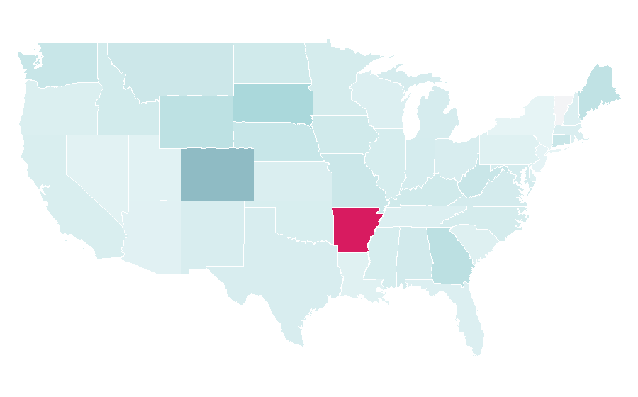 Affinity by region — New Life Church (Colorado Springs, Colorado), United States