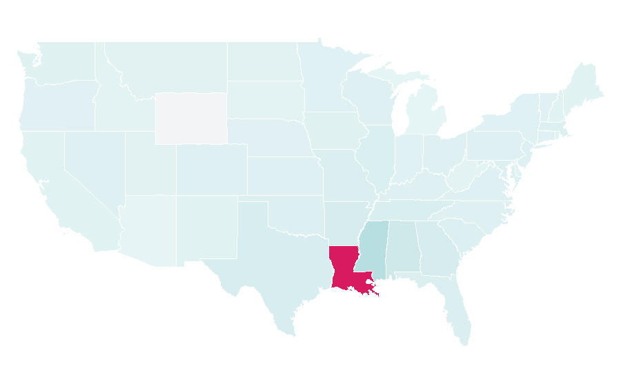 Afinidade por região — New Orleans, Estados Unidos
