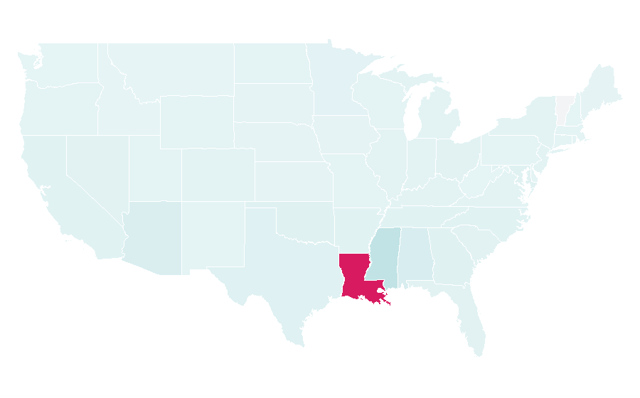 Affinity by region — New Orleans Pelicans, United States