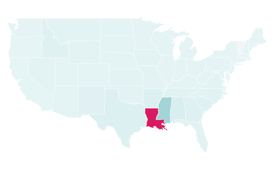 Affinität nach Region — New Orleans Saints, USA
