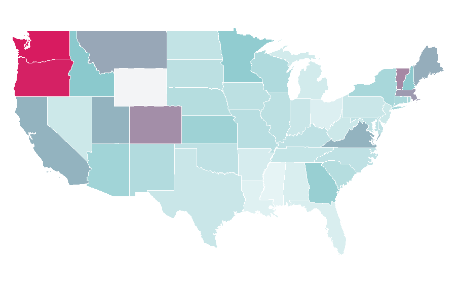 Affinity by region — New South Wales, United States