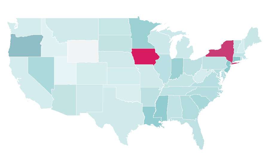 Affinity by region — New York Liberty, United States