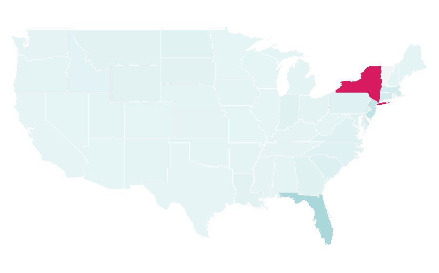 Affinity by region — New York Lottery, United States