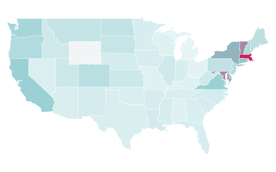 Affinity by region — Newcastle University, United States