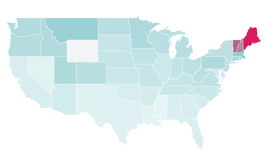 Affinity by region — Newfoundland (island), United States