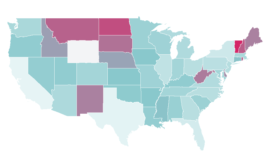 Affinity by region — News program, United States