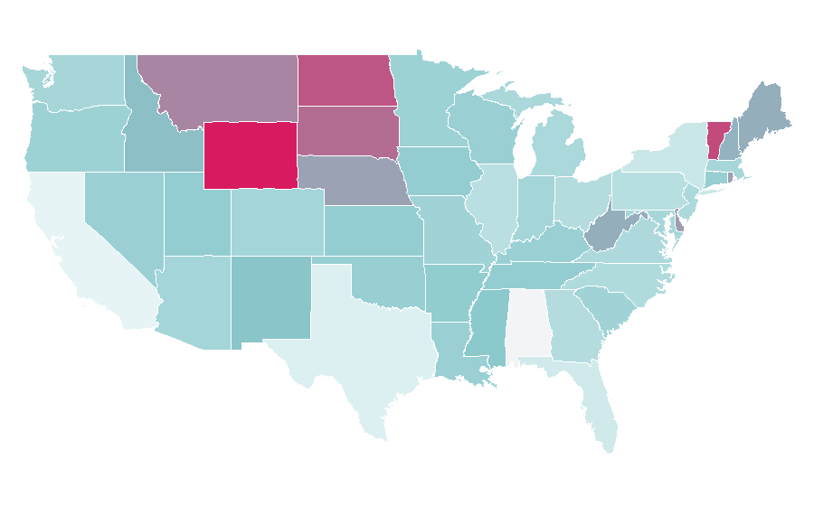 Affinity by region — News satire, United States