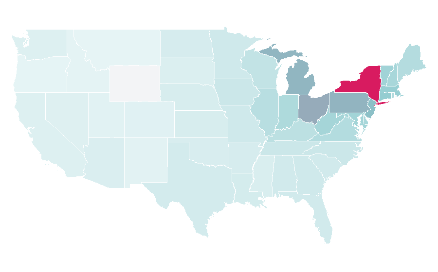 Affinity by region — Niagara Falls, Ontario, United States