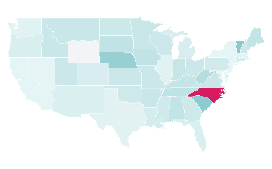 Affinity by region — Nicholas Sparks, United States