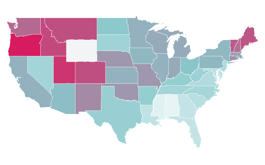 Affinity by region — Nick Kroll, United States