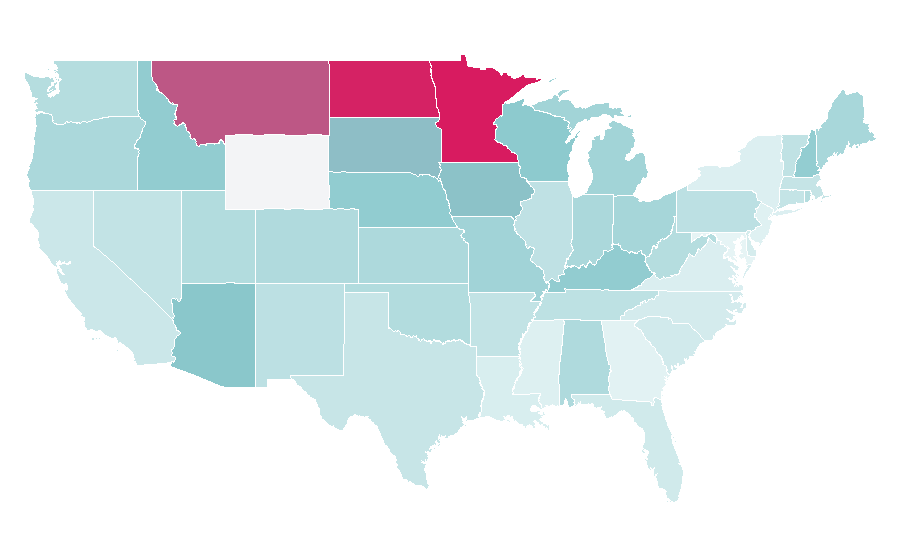 Affinity by region — Nick Swardson, United States