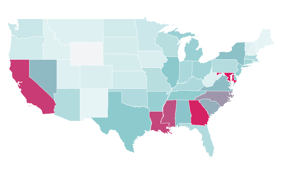 Affinity by region — Nick Young (basketball), United States
