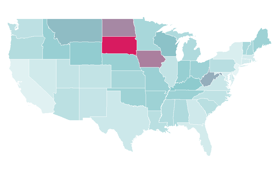 Affinity by region — Nickelback, United States