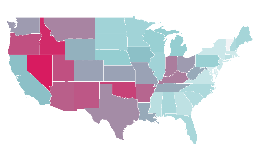 Affinity by region — Nicolas Cage, United States