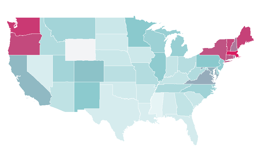 Affinity by region — Nigella Lawson, United States