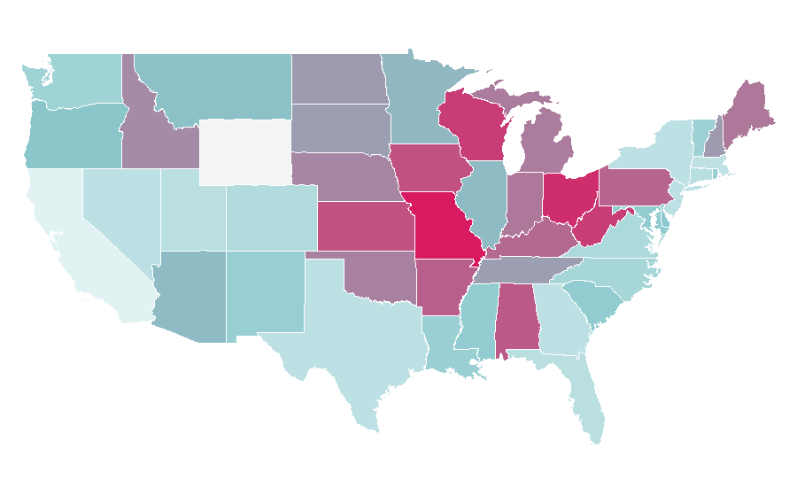 Affinity by region — Night Court, United States