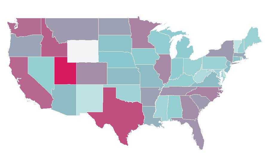 Affinity by region — Nightstand, United States